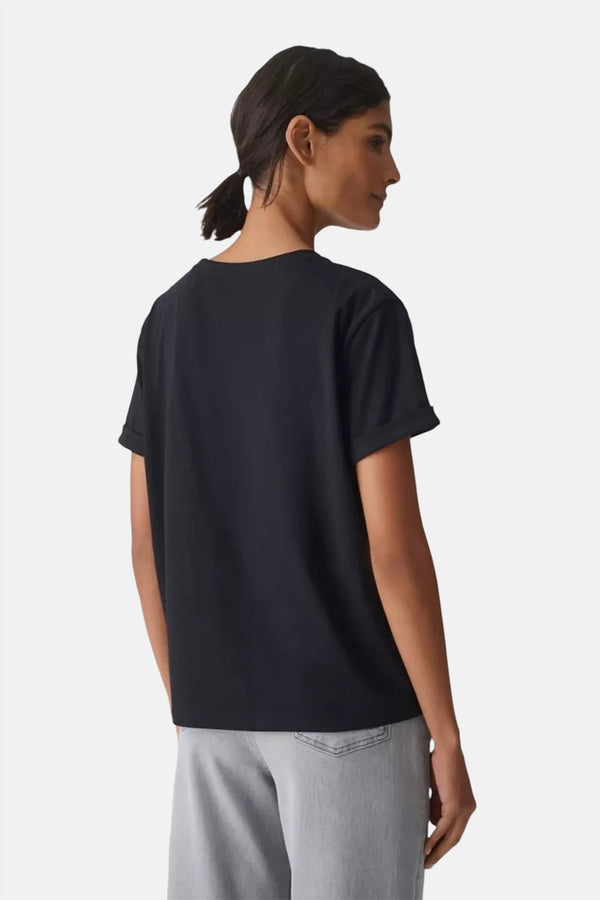 Top uni manche courte Noir - OPUS