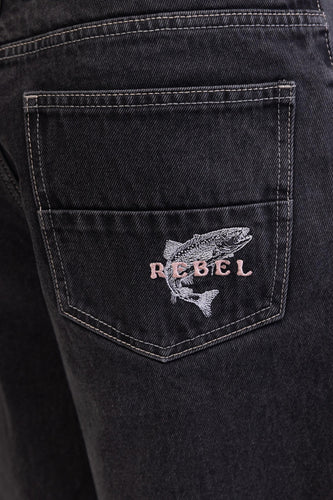 Short - dark grey denim - REDEFINED REBEL - 10