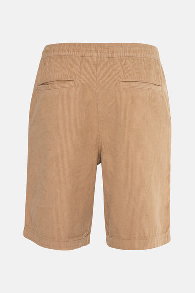 Short beige de REDEFINED REBEL avec texture en corduroy et poches arrière.