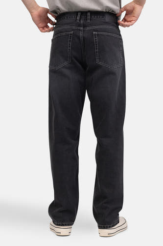 Jeans wide in donkergrijs denim van REDEFINED REBEL, met contrasterende stiksels en casual pasvorm.