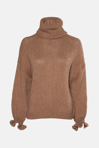 Pull à col rond - Brun