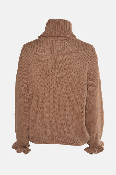 Pull col O Beige - Terra di Siena