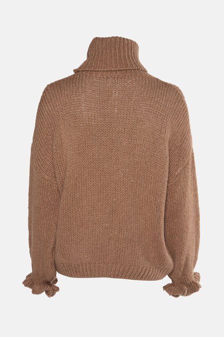 Pull à col rond - Brun