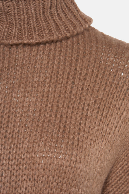 Pull à col rond - Brun