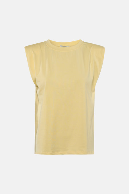 Top uni manche courte jaune - Terra di Siena