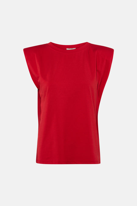 Top uni manche courte rouge - Terra di Siena