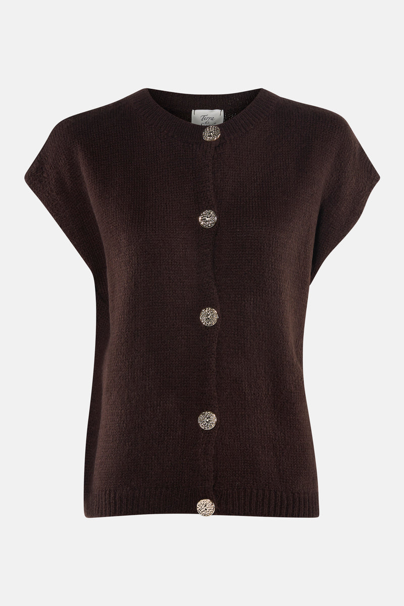 Cardigan brun - Terra di Siena