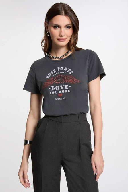 T-shirt à manches courtes - gris