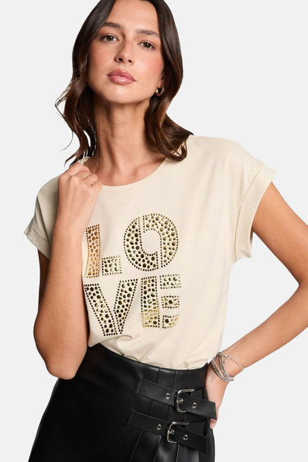 T-shirt à manches courtes - beige