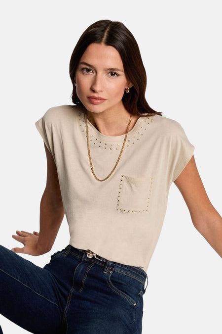 T-shirt à manches courtes - Beige