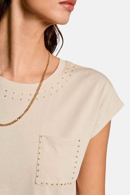 T-shirt à manches courtes - Beige