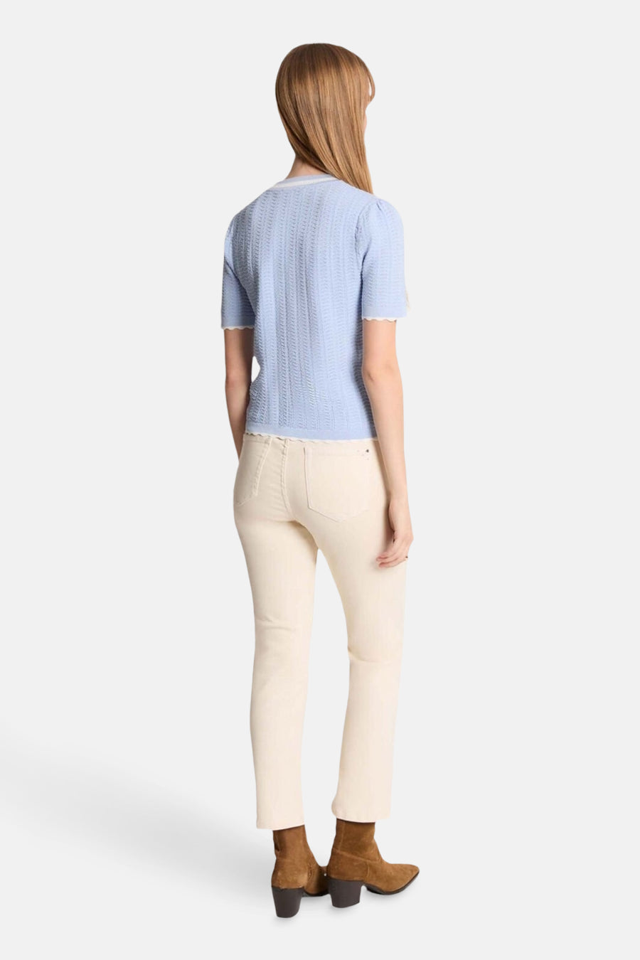 Pull à col rond - bleu - Morgan De Toi