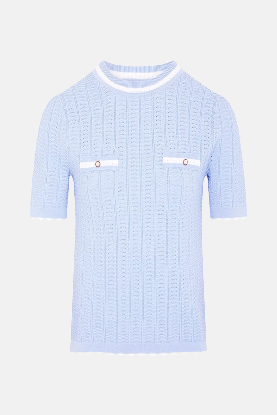 Pull à col rond - bleu - Morgan De Toi