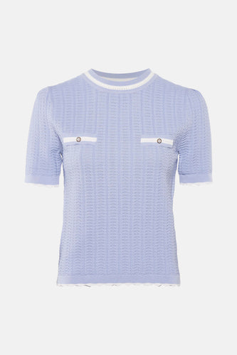 Pull à col rond - bleu - Morgan De Toi