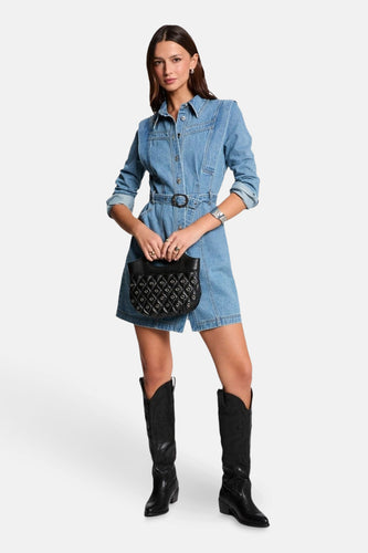 Robe à manches longues - mid blue denim - Morgan De Toi