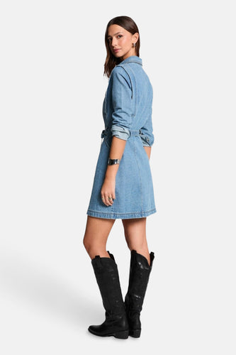 Robe à manches longues - mid blue denim - Morgan De Toi