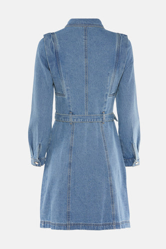 Robe à manches longues - mid blue denim - Morgan De Toi
