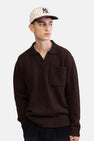 Pull col V - brun