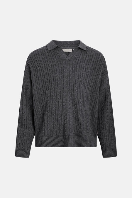 Pull col V - gris