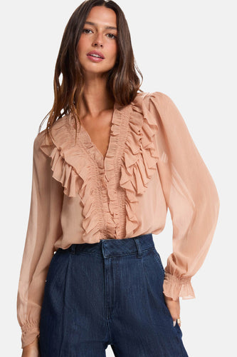 Blouse à manches longues - beige - Morgan De Toi - 1