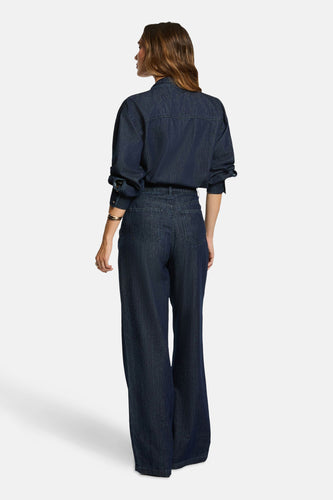 Chemise à manches longues - Dark blue denim - Morgan De Toi