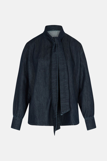 Chemise à manches longues - Dark blue denim