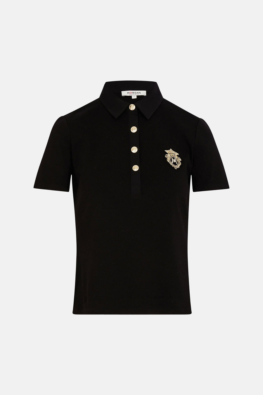 Top uni manche courte noir - Morgan De Toi