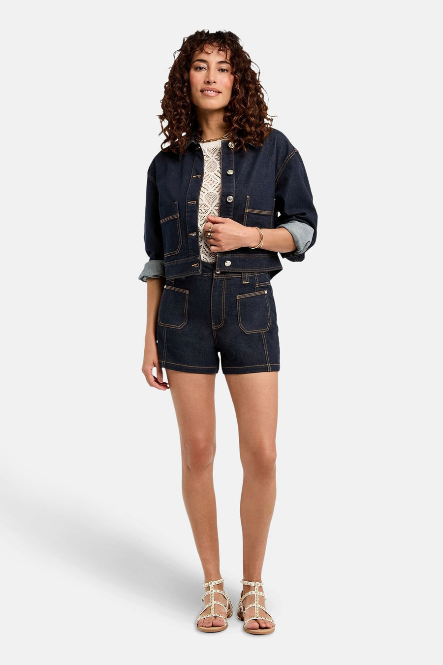 Veste en jean - dark blue denim - Morgan De Toi