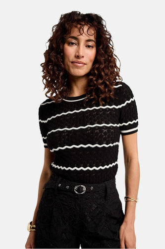 Pull à col rond - noir - Morgan De Toi