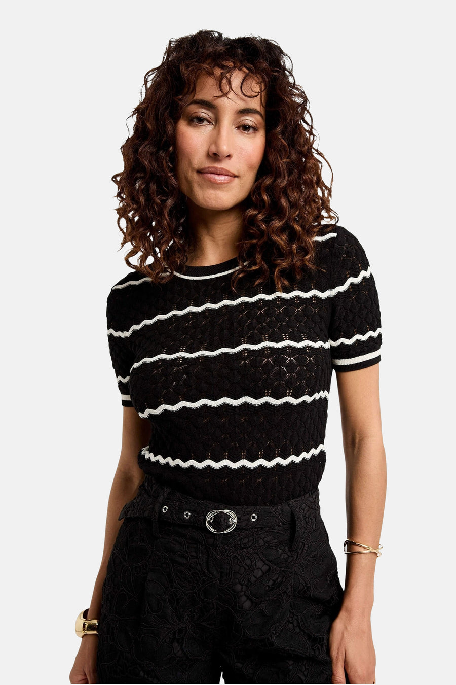 Pull à col rond - noir - Morgan De Toi