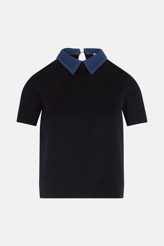 Pull à col rond - bleu - Morgan De Toi