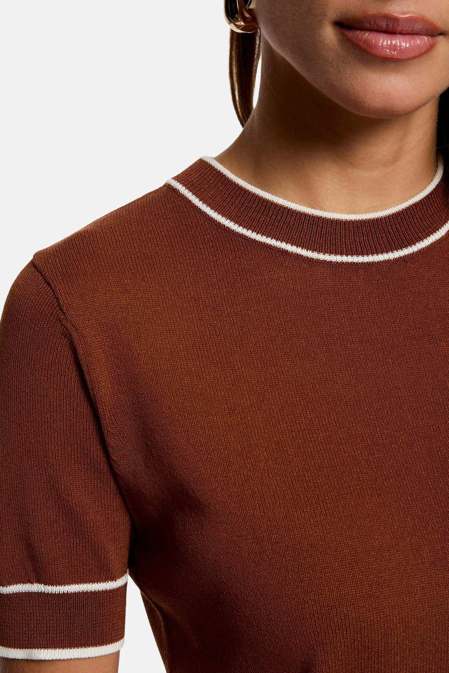 Pull à col rond - brun - Morgan De Toi