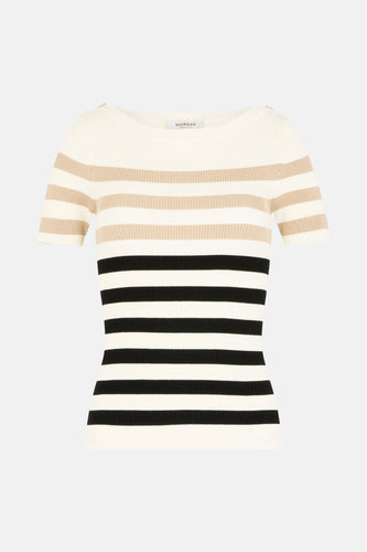 Pull à col rond - écru - Morgan De Toi