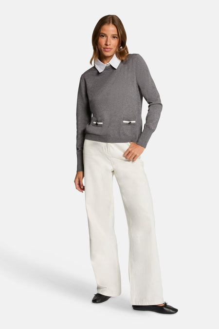 Pull à col roulé - gris