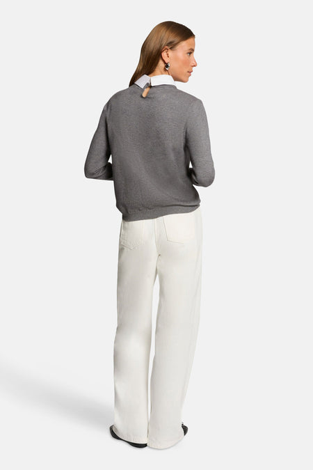 Pull à col roulé - gris