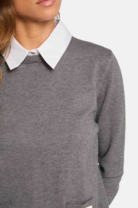 Pull à col roulé - gris