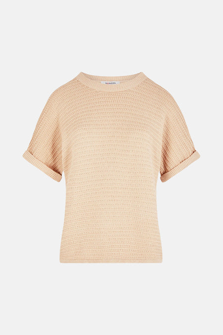 Pull à col rond - beige