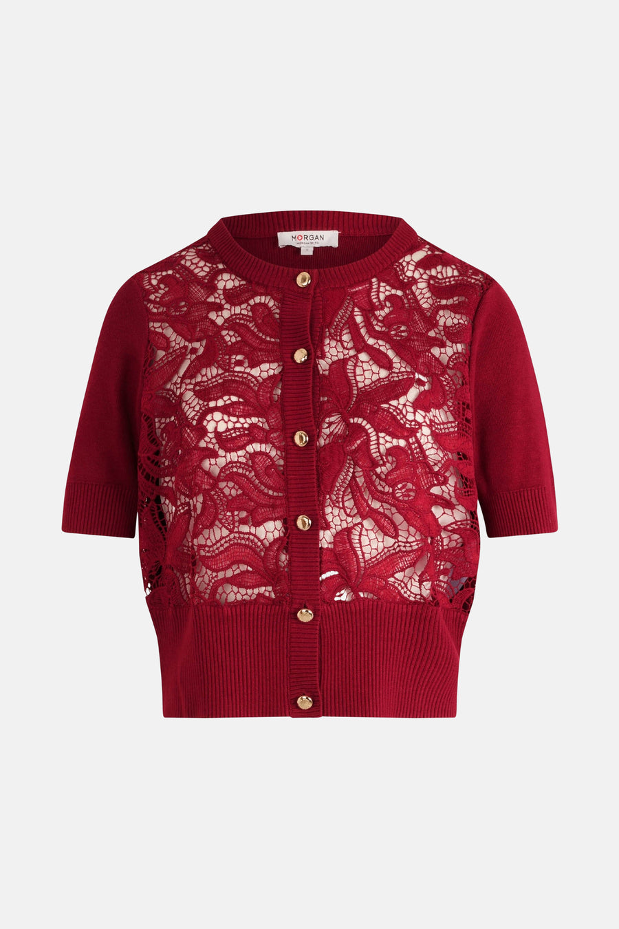 Pull à col rond - rouge - Morgan De Toi