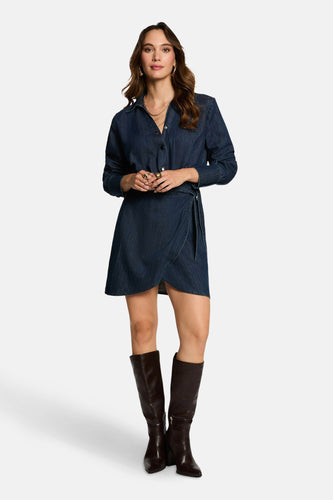 Robe à manches longues - Dark blue denim - Morgan De Toi