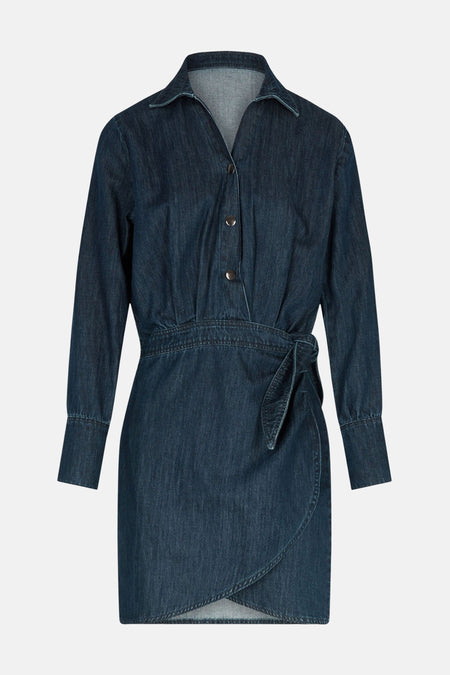 Robe à manches longues - Dark blue denim