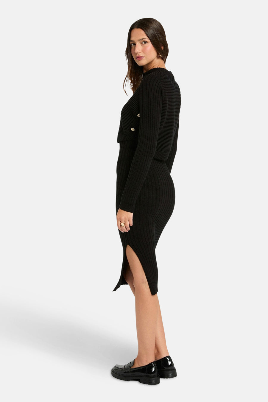 Robe à manches longues - noir - Morgan De Toi