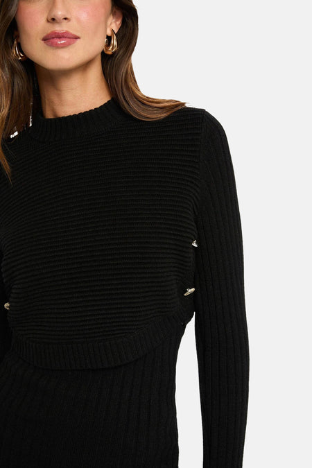 Robe à manches longues - noir