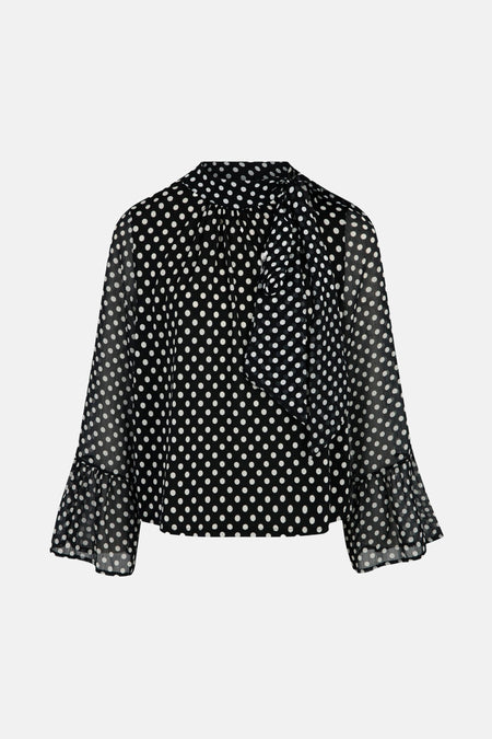 Blouse à manches longues - noir