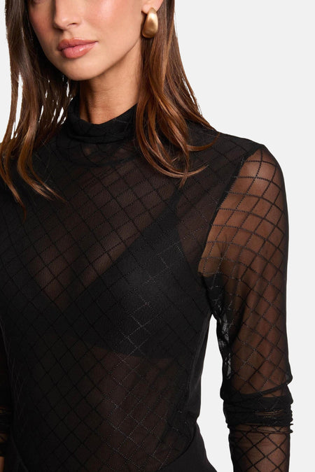 Blouse à manches longues - noir