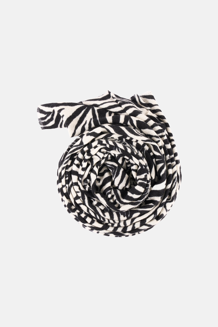 Zomersjaal multicolor van Morgan de Toi, met opvallend zebraprint en opgerolde presentatie tegen een neutrale achtergrond.
