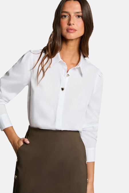 Chemisier (manches courtes) blanc - Morgan De Toi