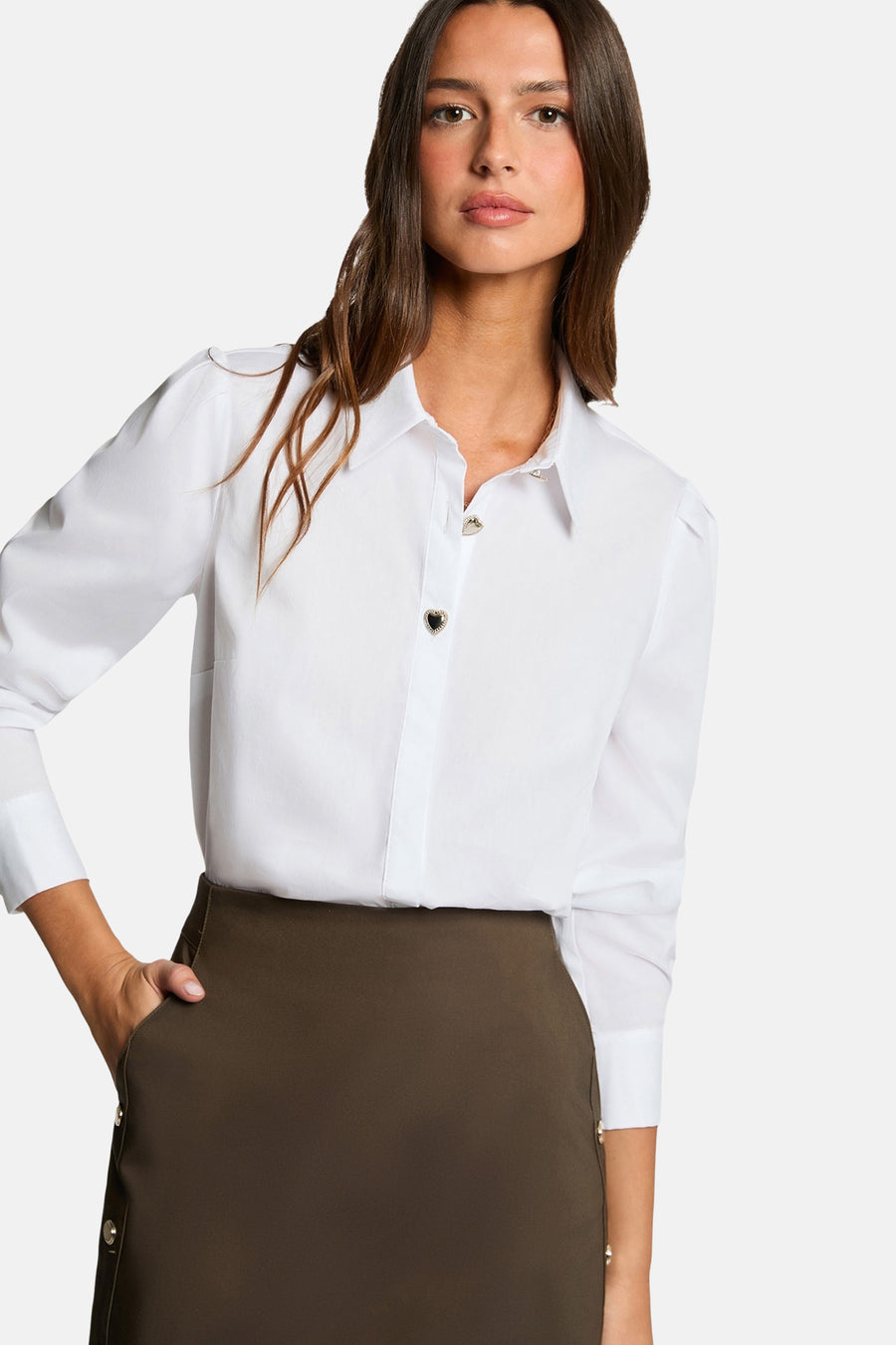 Chemisier (manches courtes) blanc - Morgan De Toi