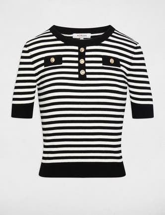 Pull à col rond - noir