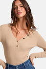 T-shirt à manches longues - beige