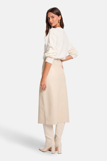 Pull à col rond - écru